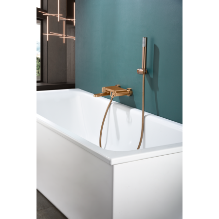 OLIMPO EXTERNAL BATHTUB MIXER BRUSHED ROSE GOLD WITH SHOWER KIT