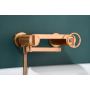 OLIMPO EXTERNAL BATHTUB MIXER BRUSHED ROSE GOLD WITH SHOWER KIT