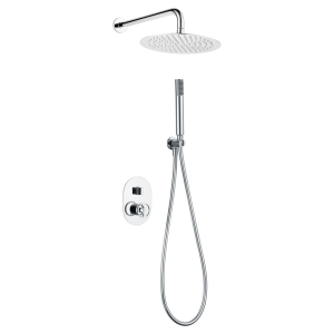 OLIMPO SHOWER KIT WITH TWO-WAY CHROME MIXER + SHOWERHEAD AND HANDSHOWER