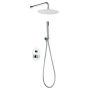 OLIMPO SHOWER KIT WITH TWO-WAY CHROME MIXER + SHOWERHEAD AND HANDSHOWER