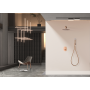 OLIMPO SHOWER KIT WITH TWO-WAY MIXER BRUSHED ROSE GOLD + SHOWERHEAD AND HAND SHOWER
