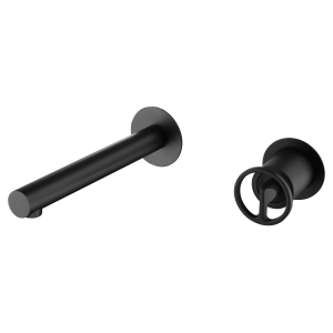 OLIMPO WALL-MOUNTED BASIN MIXER WITH BLACK MATT BUILT-IN PART