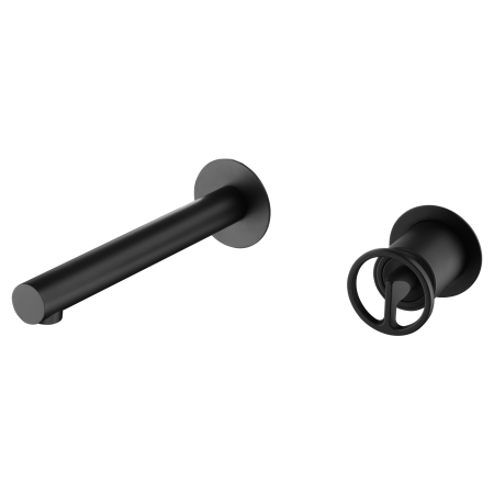 OLIMPO WALL-MOUNTED BASIN MIXER WITH BLACK MATT BUILT-IN PART