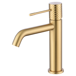 GENOVA BRUSHED GOLD BASIN MIXER WITHOUT DRAIN
