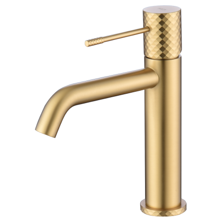 GENOVA MISCELATORE LAVABO SENZA SCARICO ORO SPAZZOLATO
