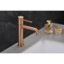 GENOVA MISCELATORE LAVABO SENZA SCARICO ORO ROSA SPAZZOLATO