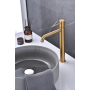 GENOVA MISCELATORE LAVABO ALTO SENZA SCARICO ORO SPAZZOLATO
