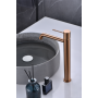 GENOVA MISCELATORE LAVABO ALTO SENZA SCARICO ORO ROSA SPAZZOLATO