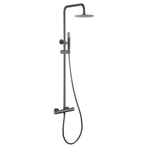 GENOVA BLACK GUN THERMOSTATIC SHOWER COLUMN METAL