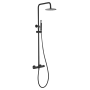 GENOVA BLACK MATT THERMOSTATIC SHOWER COLUMN
