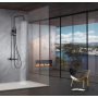 GENOVA BLACK MATT THERMOSTATIC SHOWER COLUMN