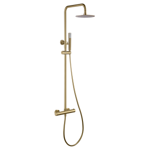 GENOVA BRUSHED GOLD THERMOSTATIC SHOWER COLUMN