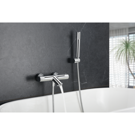 GENOVA EXTERNAL THERMOSTATIC BATHTUB MIXER WITH CHROME SHOWER KIT