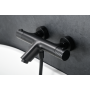 GENOVA EXTERNAL THERMOSTATIC BATHTUB MIXER WITH BLACK MATT SHOWER KIT