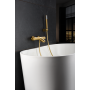 GENOVA EXTERNAL THERMOSTATIC BATHTUB MIXER WITH BRUSHED GOLD SHOWER KIT