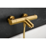 GENOVA EXTERNAL THERMOSTATIC BATHTUB MIXER WITH BRUSHED GOLD SHOWER KIT