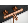 GENOVA EXTERNAL THERMOSTATIC BATHTUB MIXER WITH BRUSHED ROSE GOLD SHOWER KIT