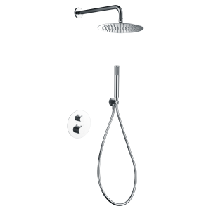 GENOVA SHOWER KIT SOFFIONE WITH 2-WAY THERMOSTATIC MIXER + HAND SHOWER