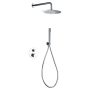 GENOVA SHOWER KIT SOFFIONE WITH 2-WAY THERMOSTATIC MIXER + HAND SHOWER