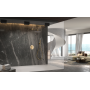 GENOVA SHOWER KIT SOFFIONE WITH 2-WAY THERMOSTATIC MIXER + BRUSHED GOLD HAND SHOWER