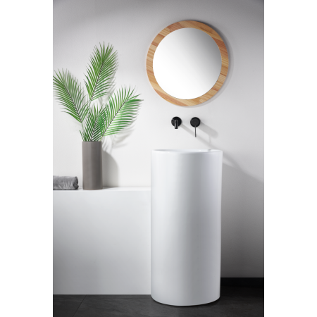 GENOVA MISCELATORE LAVABO A MURO SENZA SCARICO BLACK GUN METAL