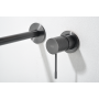 GENOVA MISCELATORE LAVABO A MURO SENZA SCARICO BLACK GUN METAL