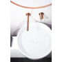 GENOVA WALL-MOUNTED BASIN MIXER WITHOUT DRAIN BRUSHED ROSE GOLD