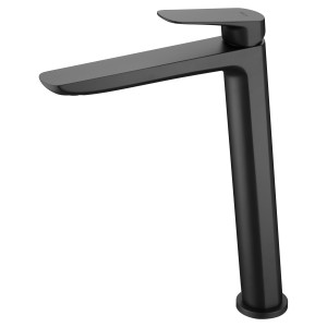 BELGICA HIGH SINGLE-LEVER BASIN MIXER WITHOUT DRAIN BLACK MATT
