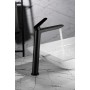 BELGICA HIGH SINGLE-LEVER BASIN MIXER WITHOUT DRAIN BLACK MATT