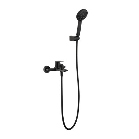 BELGICA SINGLE-LEVER BATHTUB MIXER WITH SHOWER KIT MATT BLACK