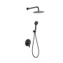 BELGICA KIT DOCCIA SOFFIONE CON MISCELATORE CON DEVIO + DOCCETTA NERO MATT