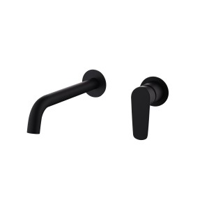 BELGICA WALL-MOUNTED SINGLE-LEVER BASIN MIXER WITH BLACK MATT BUILT-IN PART