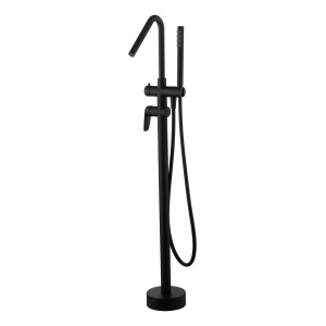 BELGICA FREESTANDING SINGLE-LEVER BATHTUB MIXER IN MATT BLACK BRASS