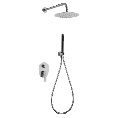DELOS KIT DOCCIA MONOCOMANDO DA INCASSO CON DEVIATORE E DOCCETTA IN ACCIAIO INOX. S.316