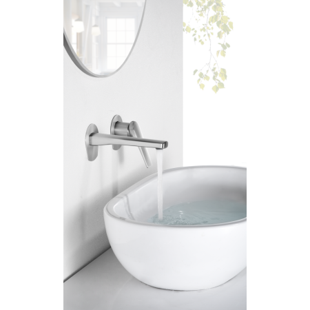 DELOS MISCELATORE LAVABO MONOCOMANDO DA INCASSO IN ACCIAIO INOX. S.316