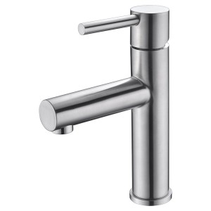 MOSCU MISCELATORE LAVABO MONOCOMANDO ACCIAIO INOX S.316 SENZA SCARICO