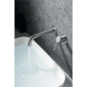 MOSCU MISCELATORE MONOCOMANDO ACCIAO INOX S.316 LAVABO DA INCASSO CROMO