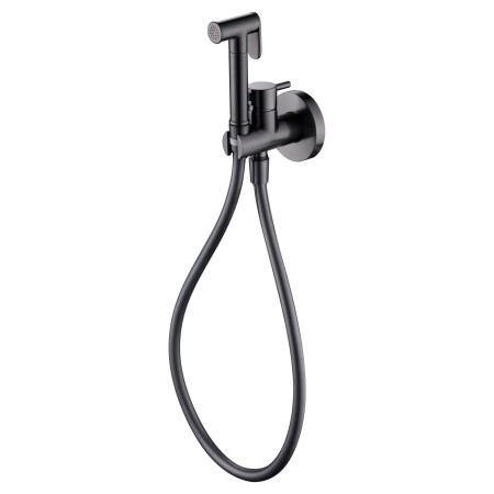 MUNICH BIDET SPRAY WITH HOT AND COLD WATER MIXER BLACK GUN METAL