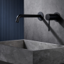 MONZA WALL-MOUNTED SINGLE-LEVER BASIN MIXER WITH CONCEALED PART BLACK MATT