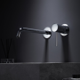MONZA WALL-MOUNTED SINGLE-LEVER BASIN MIXER WITH BUILT-IN PART CHROME