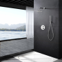 MONZA BUILT-IN SHOWER KIT WITH THERMOSTATIC DIVERTER WITH SOFFIONE AND CHROME HAND SHOWER