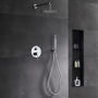 MONZA BUILT-IN SHOWER KIT WITH DIVERTER WITH SHOWERHEAD AND CHROME HANDSHOWER