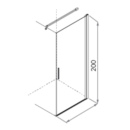 HINGED SIDE x ZEPHYROS HINGED DOOR CORNER + FIXED SIDE