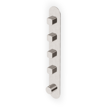 BRIM TERMOSTATICO DOCCIA C/ 4 RUB. ARRESTO NICKEL SPAZZOLATO