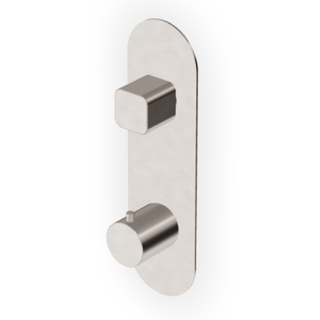 BRIM TERMOSTATICO DOCCIA C/DEVIATORE 2/3 VIE NICKEL SPAZZOLATO
