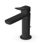 BRIM FAUCET MIXER WITH DRAIN MATTE BLACK EMBOSSED