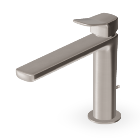 BRIM BASIN MIXER WITH DRAIN BRUSHED NICKEL