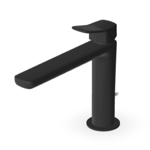 BRIM FAUCET MIXER WITH DRAIN MATTE BLACK EMBOSSED