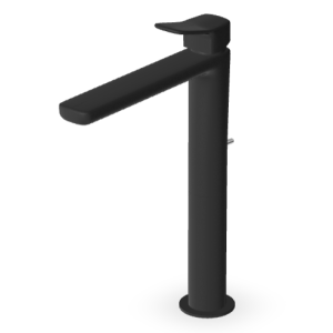 BRIM FAUCET MIXER WITH DRAIN MATTE BLACK EMBOSSED