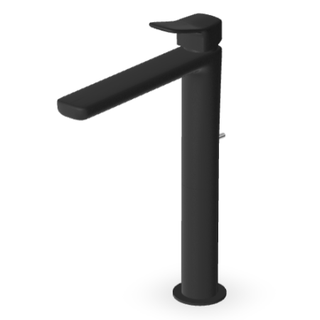 BRIM FAUCET MIXER WITH DRAIN MATTE BLACK EMBOSSED